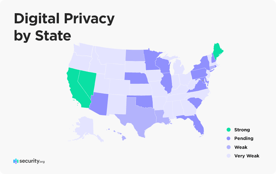 Digital Privacy by State Map